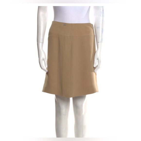 CHANEL Dresses & Skirts - CHANEL 100% Silk Side Zip Midi Skirt